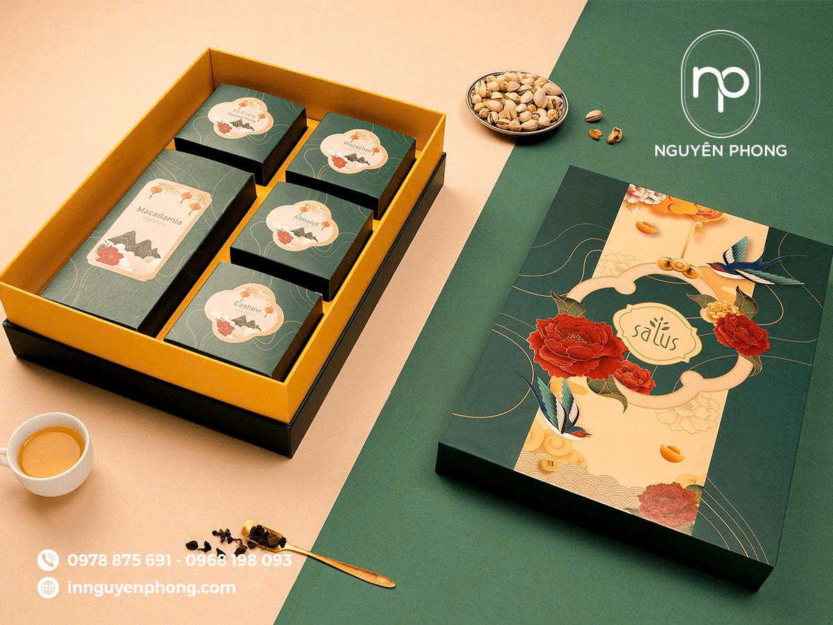 Mẫu hộp âm dương đựng bánh